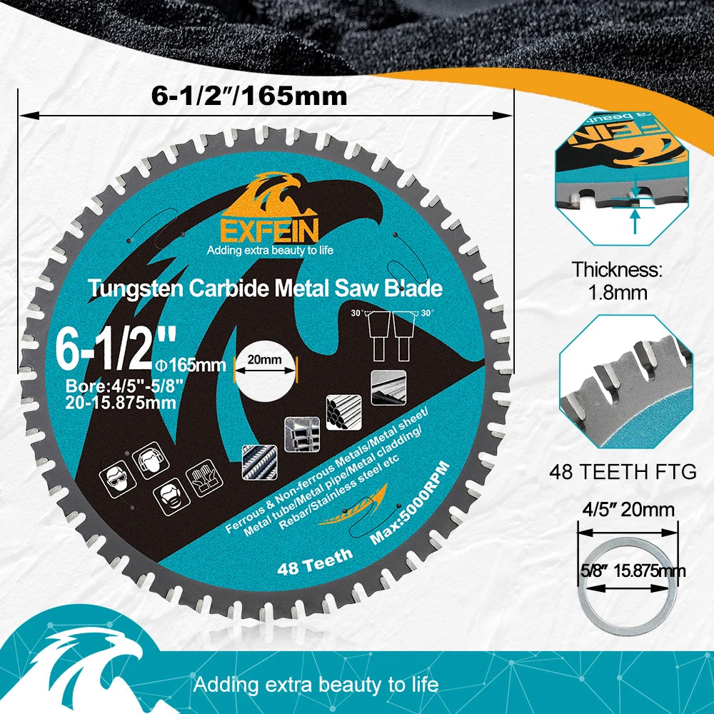 Carbide FTG Alloy Saw Blade – 165/184/254/305/355mm for Stainless Steel, Timber & Sheet Metal