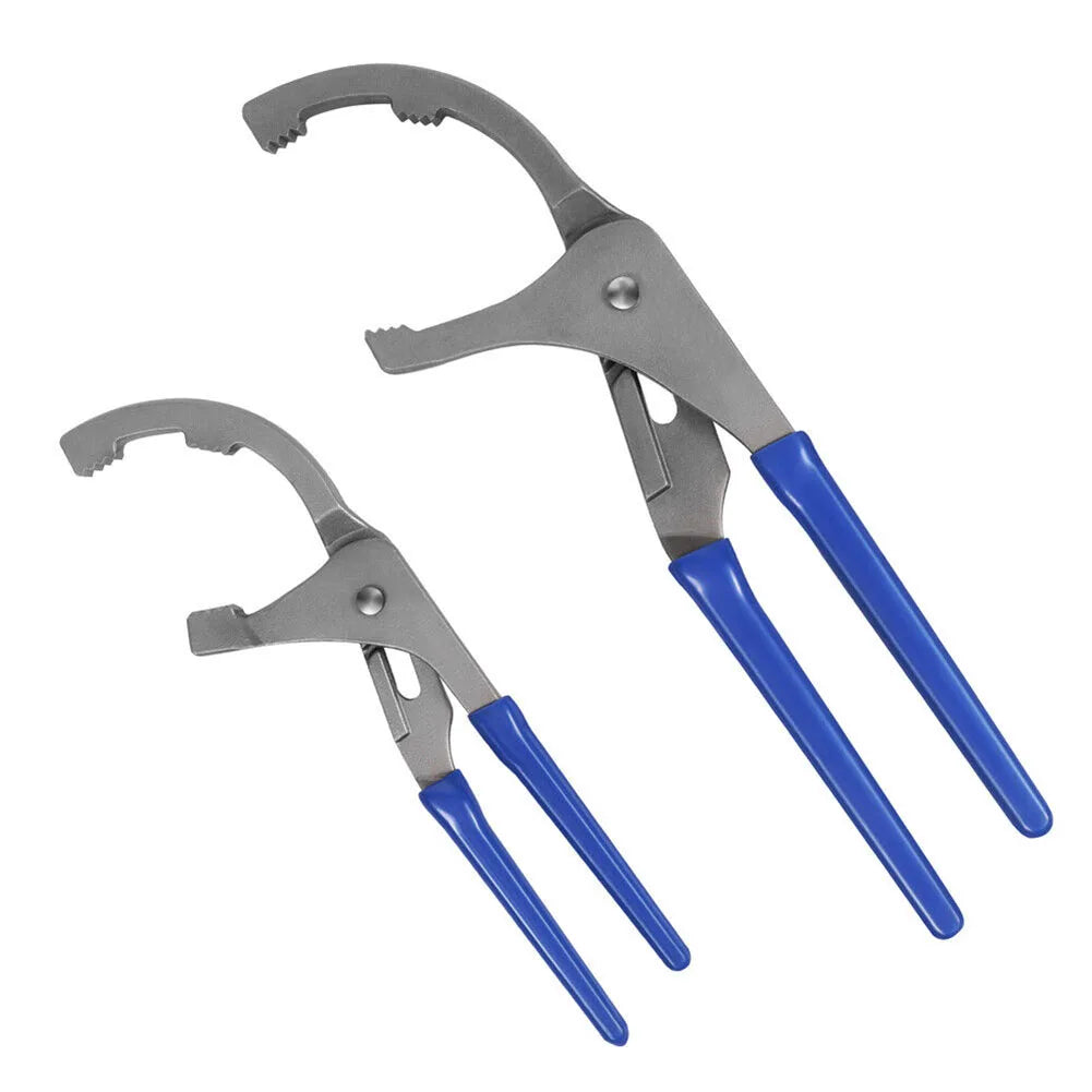 Oil Filter Pliers – Adjustable Clamp Wrench, 45# Steel, 9" or 12"