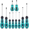 10pc Magnetic Screwdriver Set – Chrome Vanadium Phillips & Flat Head with Non-Slip Handle