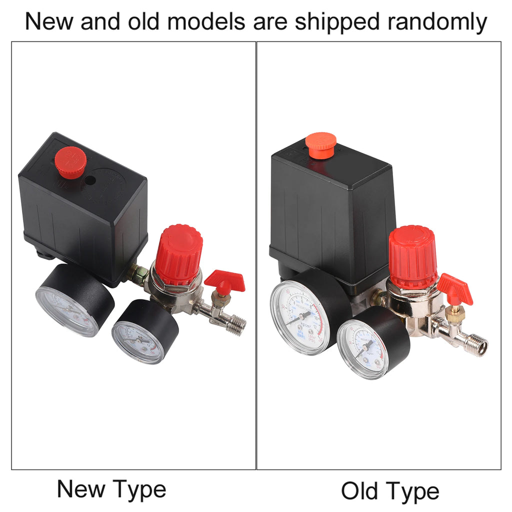 Air Compressor Pressure Switch & Control Valve Regulator with Gauges