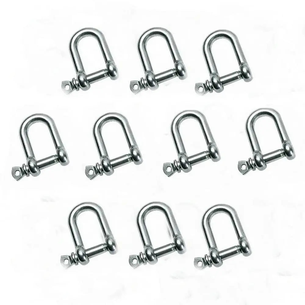 304 Stainless Steel Shackles – D-Ring & Bow (M4–M16)