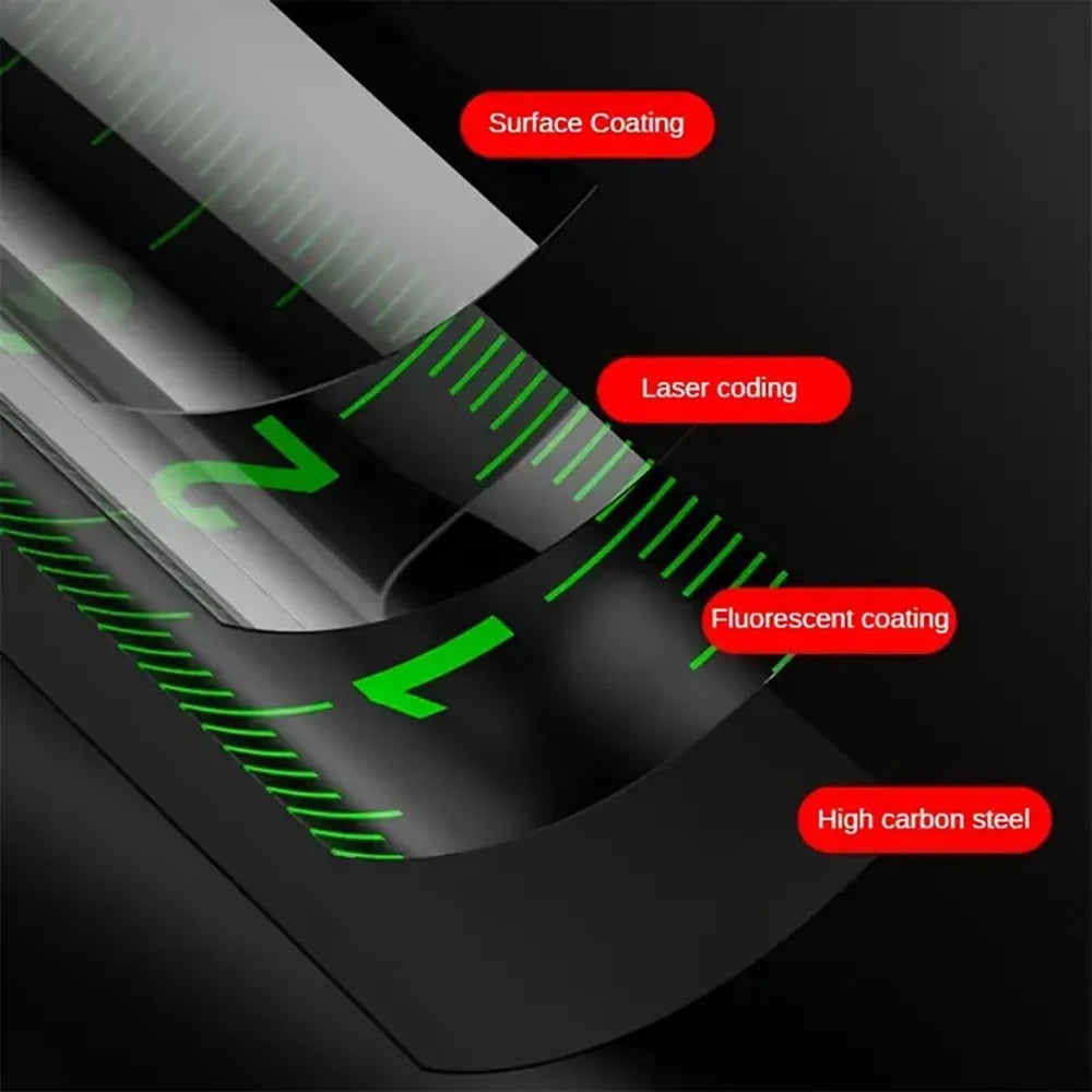 Professional Fluorescent Tape Measure - High-Visibility Measuring Tool