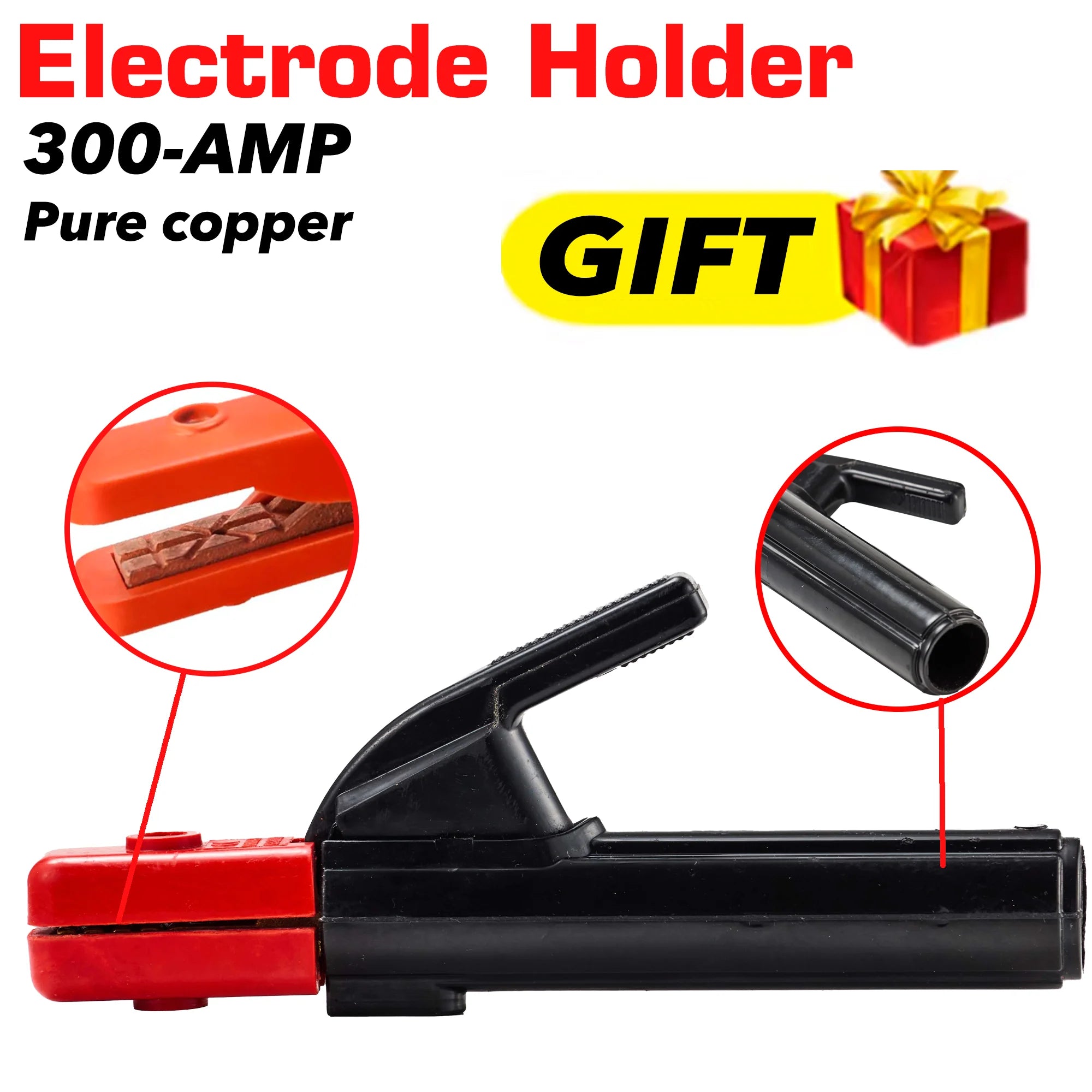 300A Pure Copper Welding Clamp - Industrial Grade