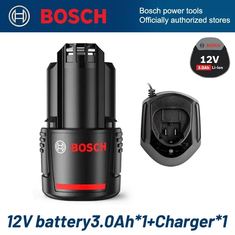 Bosch 12V Compatible Battery 3.0Ah – BAT411 BAT412 BAT413 Lithium-Ion with Optional Charger