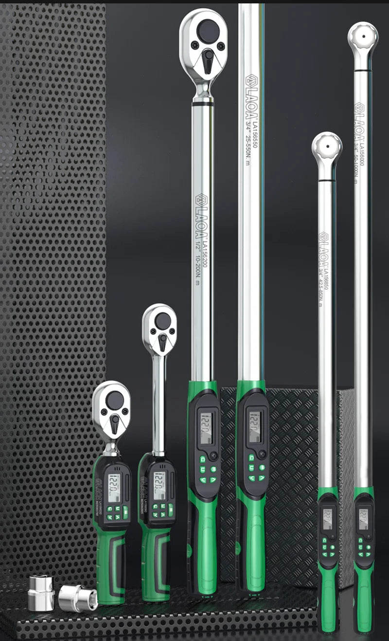 LAOA Digital Torque Wrench with LCD Display – Professional Precision, 0.3–1000N.m (LA156006)