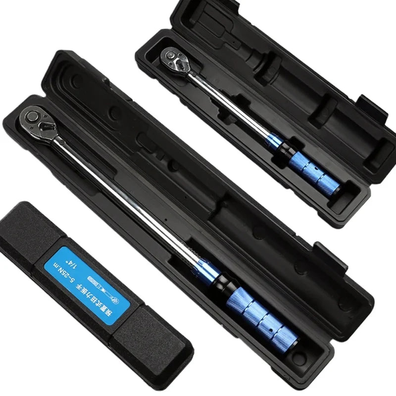 Realmote Bidirectional Ratchet Torque Wrench – 1/4", 3/8" & 1/2" Drive, ±3% Precision, CR-V Steel