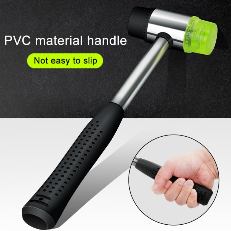 Double-Faced Rubber Mallet – 25/30/35/40mm Non-Slip Handle for Woodworking & Glazing