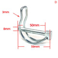 Stainless Steel Safety Pin – M4.5 / M6 / M8 Double-Line Lock Pin