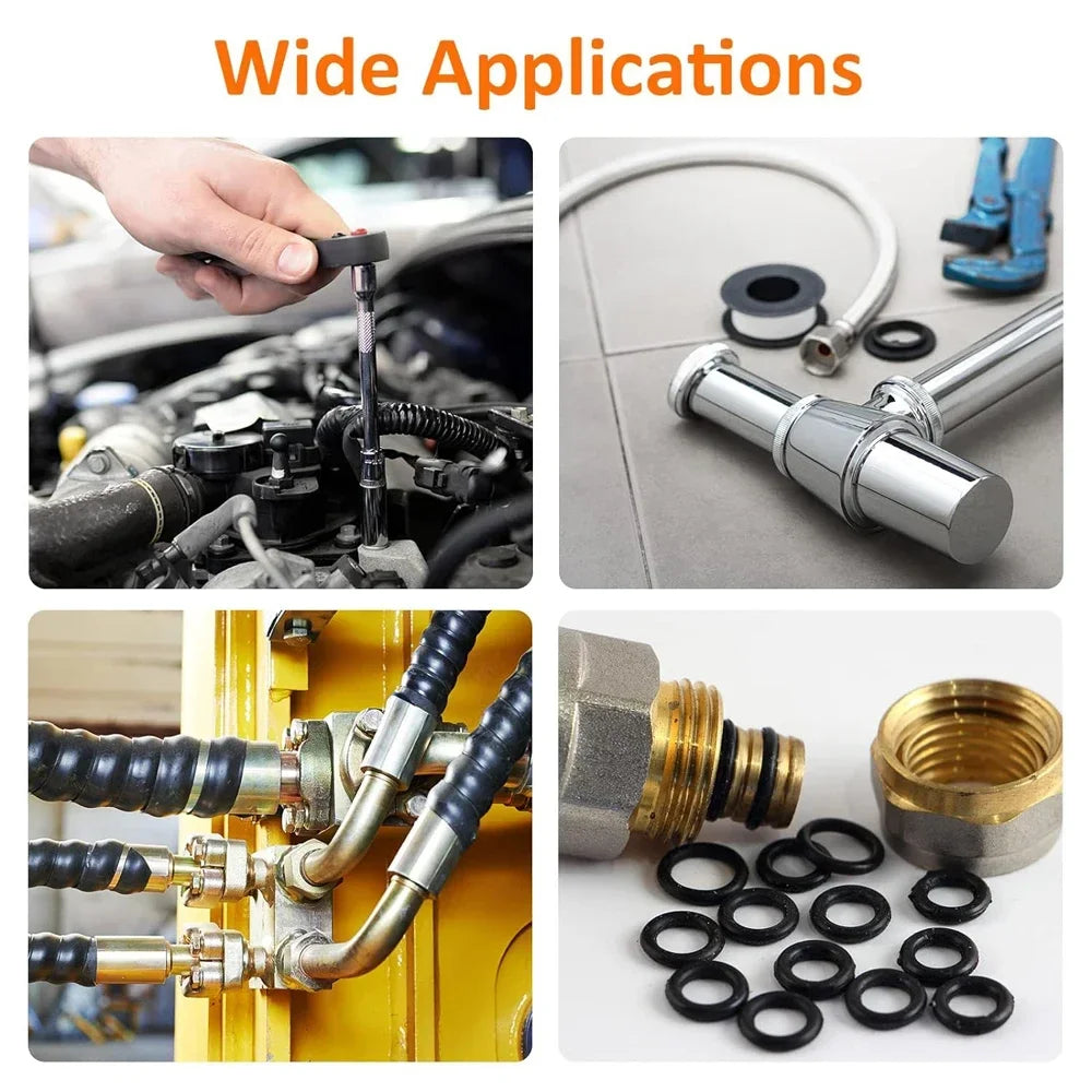 Nitrile Rubber O-Ring Assortment Kit – 32 Sizes (225pcs or 419pcs)