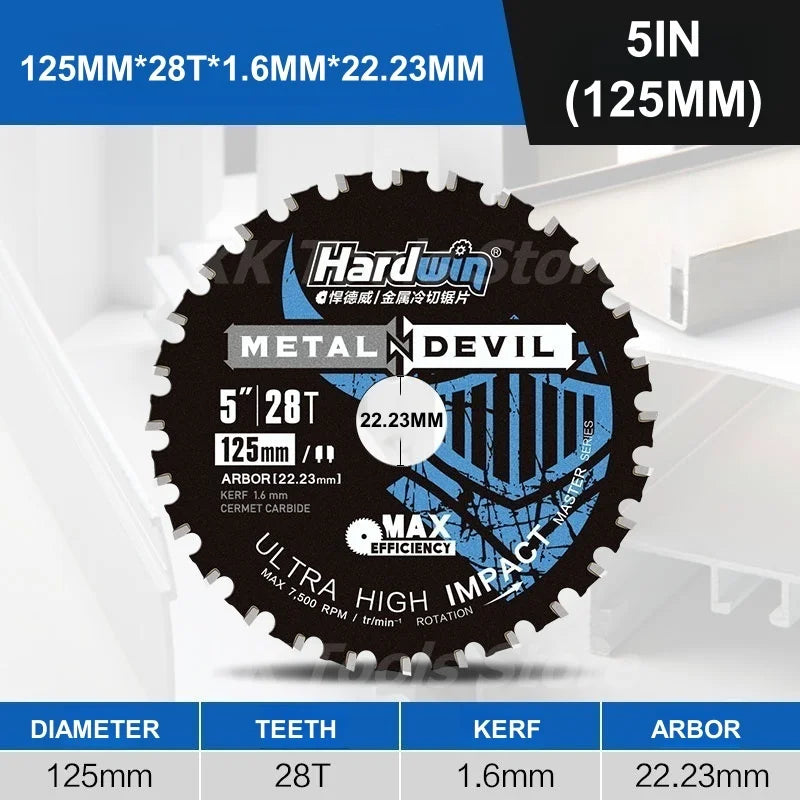 Okerqi Carbide Metal Cutting Saw Blade – 110/115/125/145/150/185mm for Steel, Conduit & Angle Iron