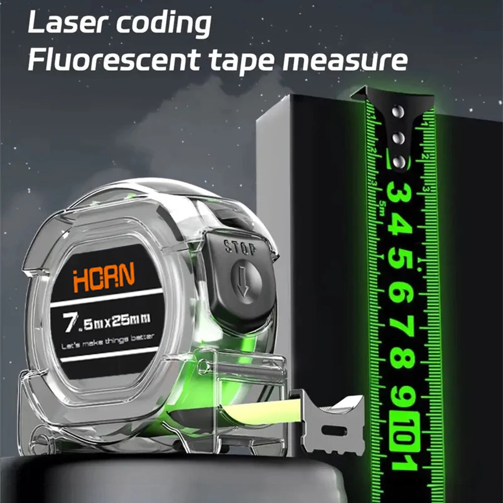 Professional Fluorescent Tape Measure - High-Visibility Measuring Tool