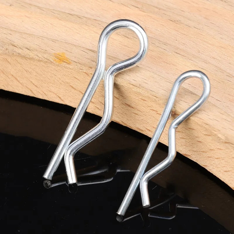 Steel R-Type Cotter Pin Kit – Heavy-Duty Spring Retaining Pins (100 or 200 Pack)