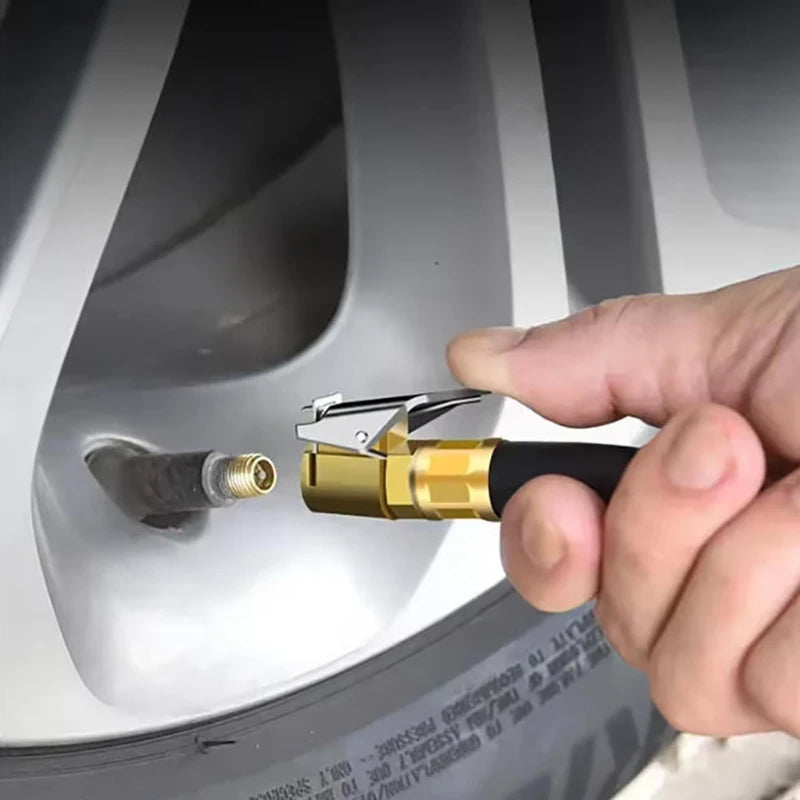 Tire Pressure Gauge 220PSI – Car, Truck & Motorcycle Tyre Inflator with Flexible Hose