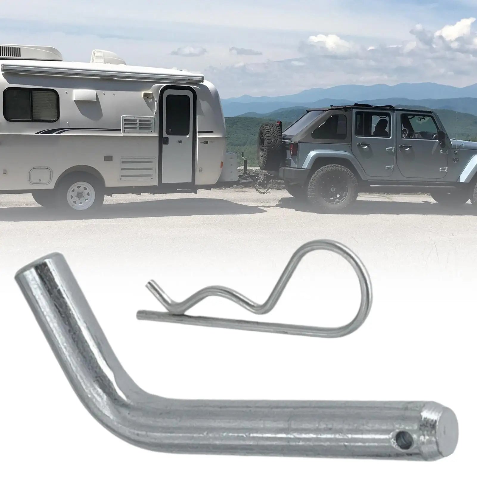 5/8" Zinc Tow Hitch Pin & Clip Set – Anti-Vibration Receiver Pin for Trailers, Trucks & Tractors