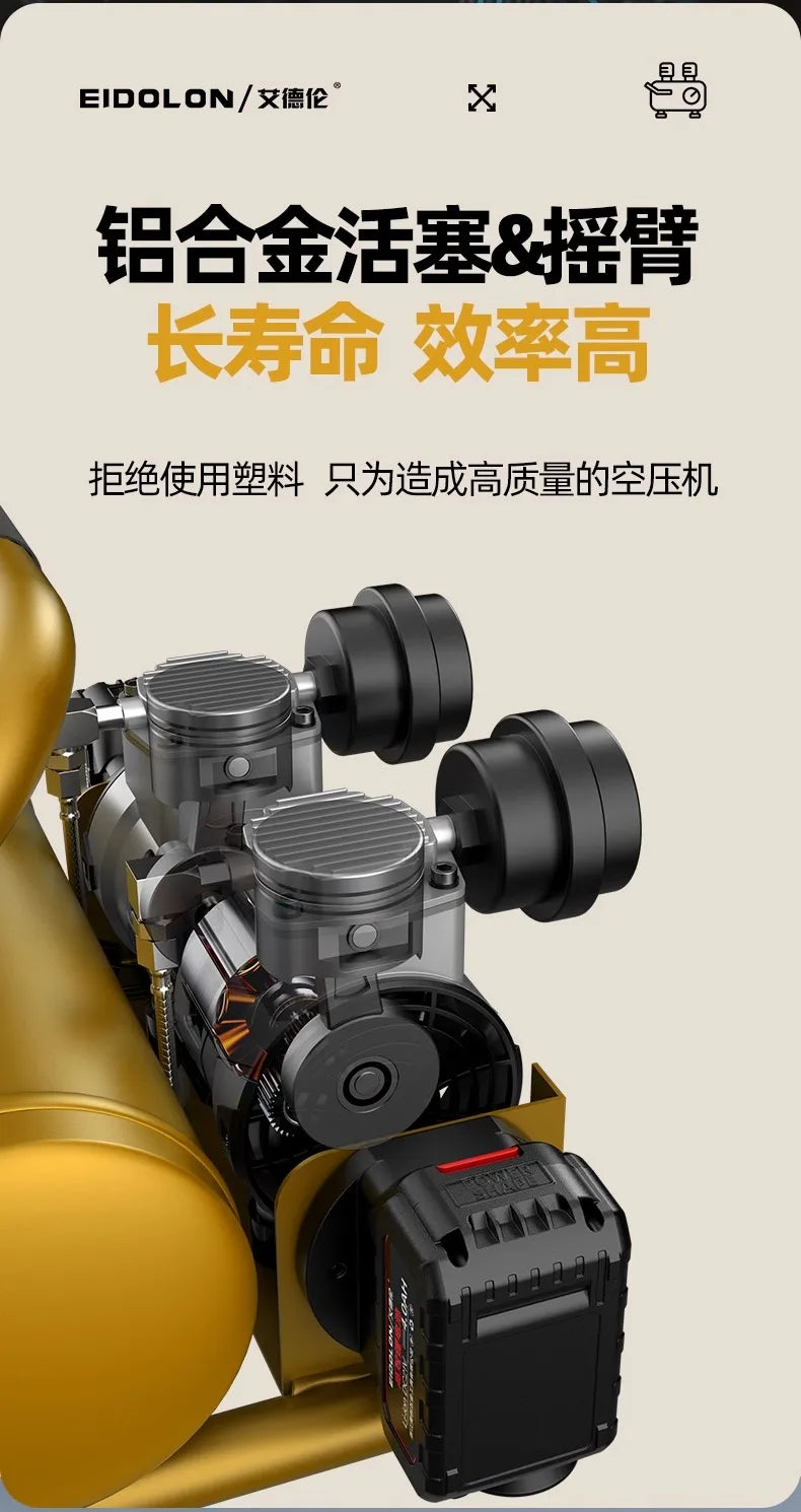 Cordless Lithium Battery Air Compressor | 9L Portable High-Pressure Pump