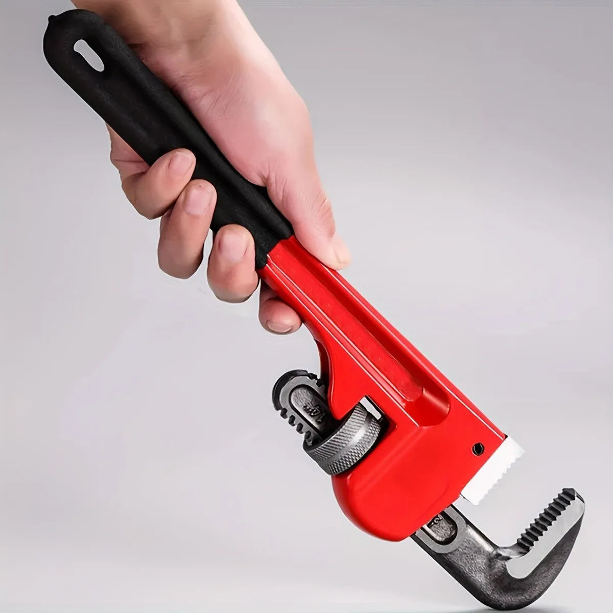 Heavy-Duty Adjustable Pipe Wrench – Heat Treated Steel, 8", 10" or 12"