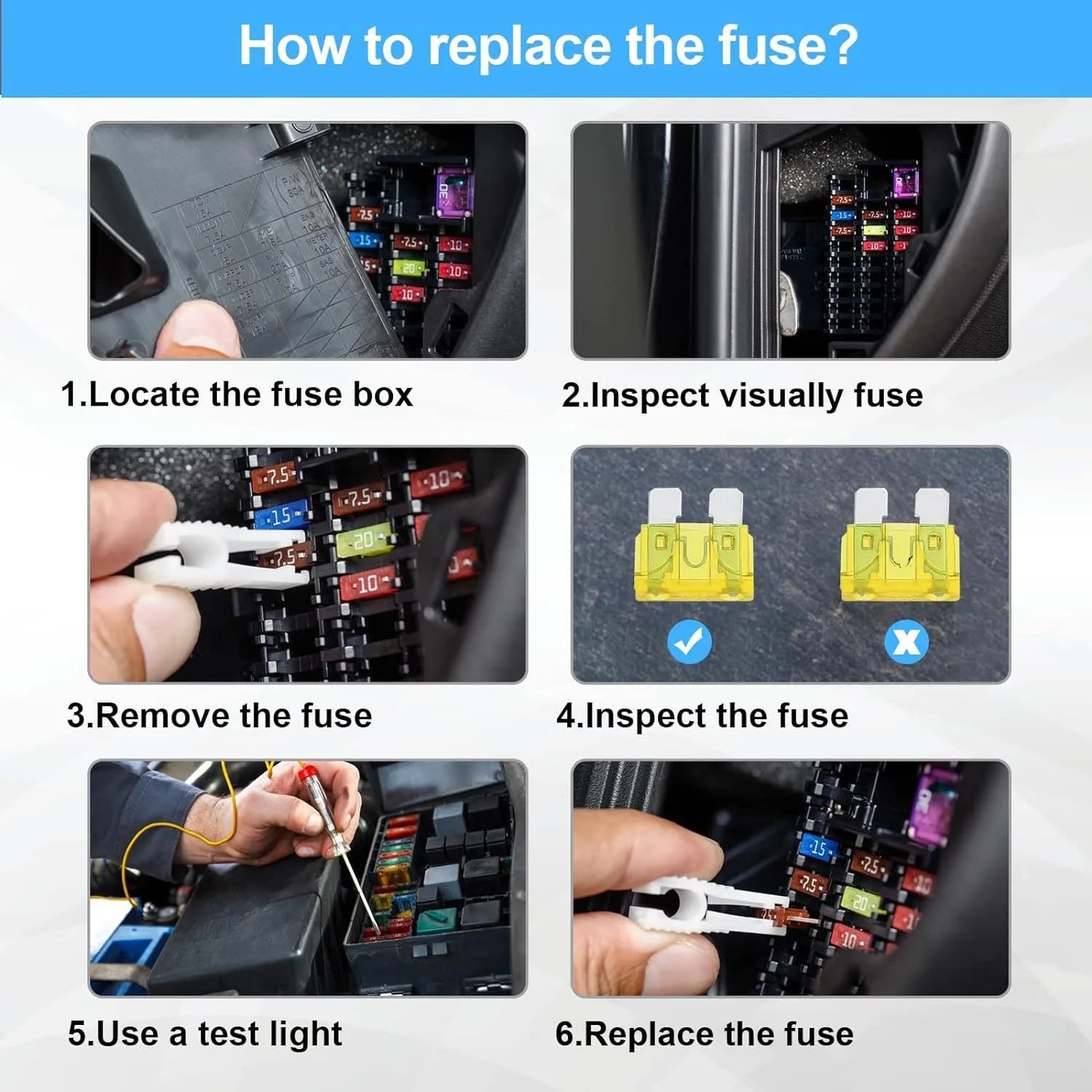 Automotive Blade Fuse Assortment Kit – Micro, Mini & Standard, 2A–40A (120, 180 or 300 Pack)