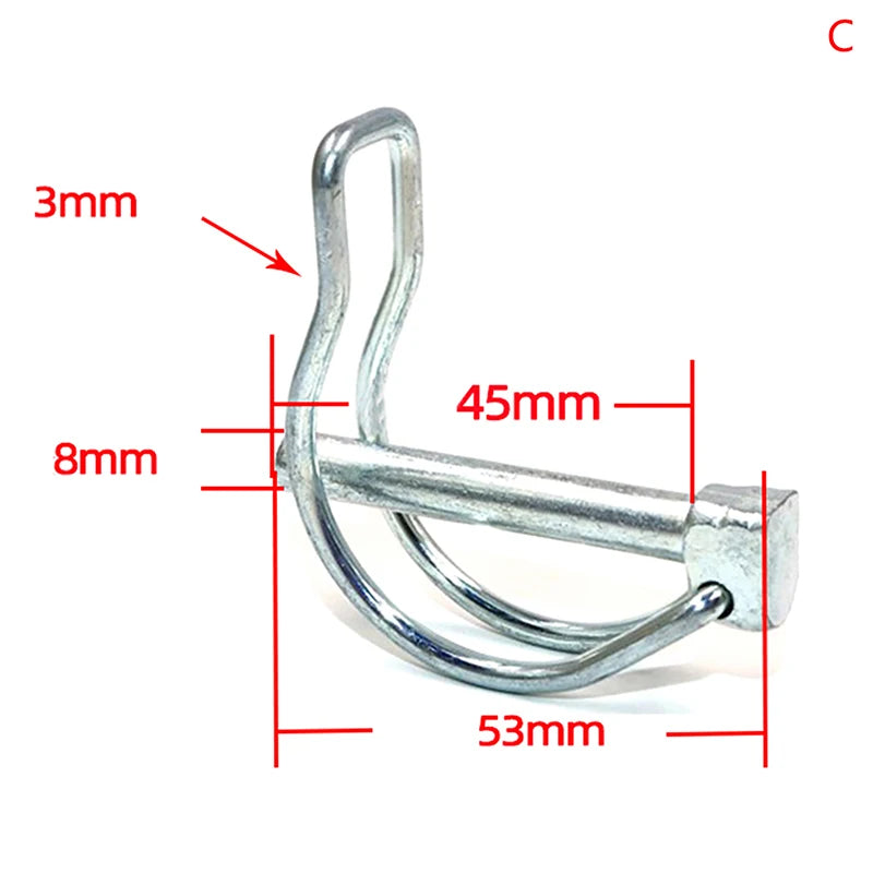 Stainless Steel Safety Pin – M4.5 / M6 / M8 Double-Line Lock Pin