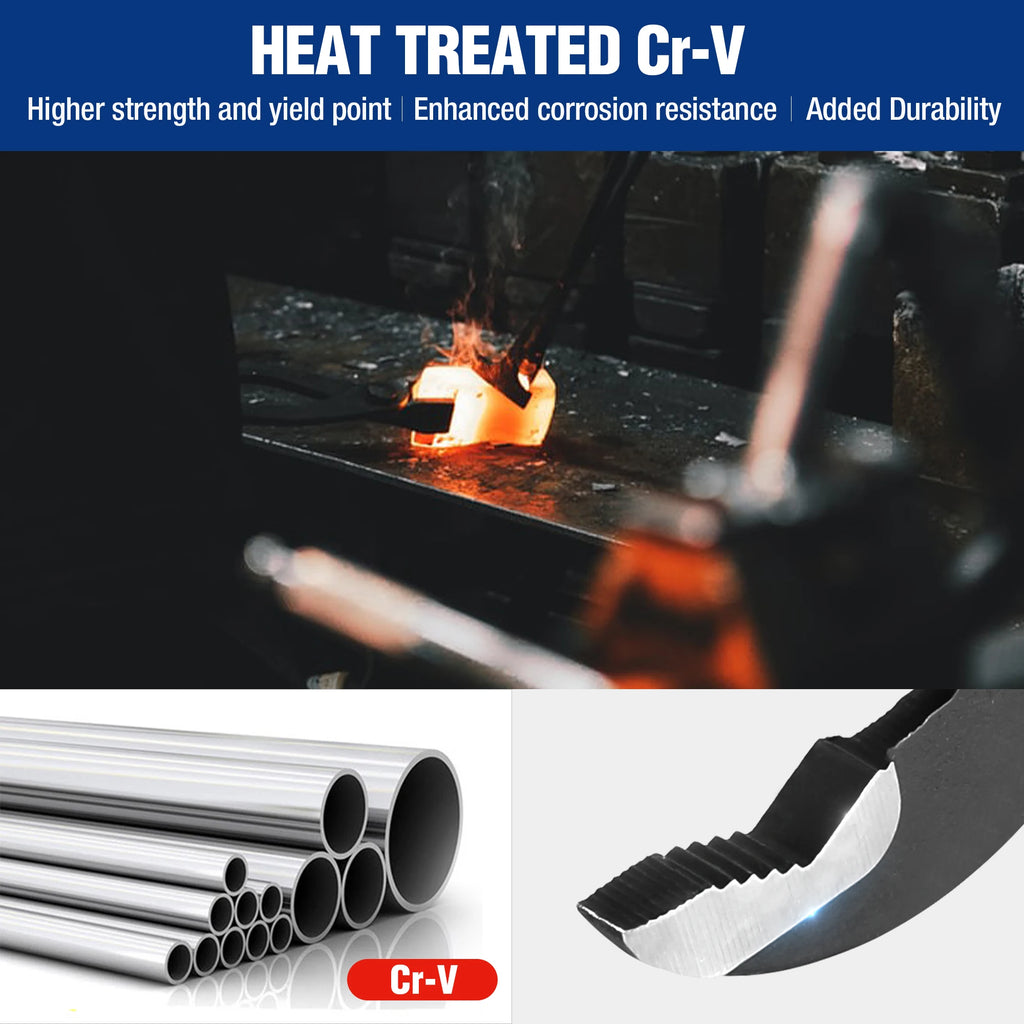 WORKPRO W031331AS Water Pump Pliers – Quick-Adjust Groove Joint, 7" & 10" Sizes