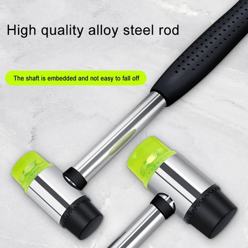 Double-Faced Rubber Mallet – 25/30/35/40mm Non-Slip Handle for Woodworking & Glazing
