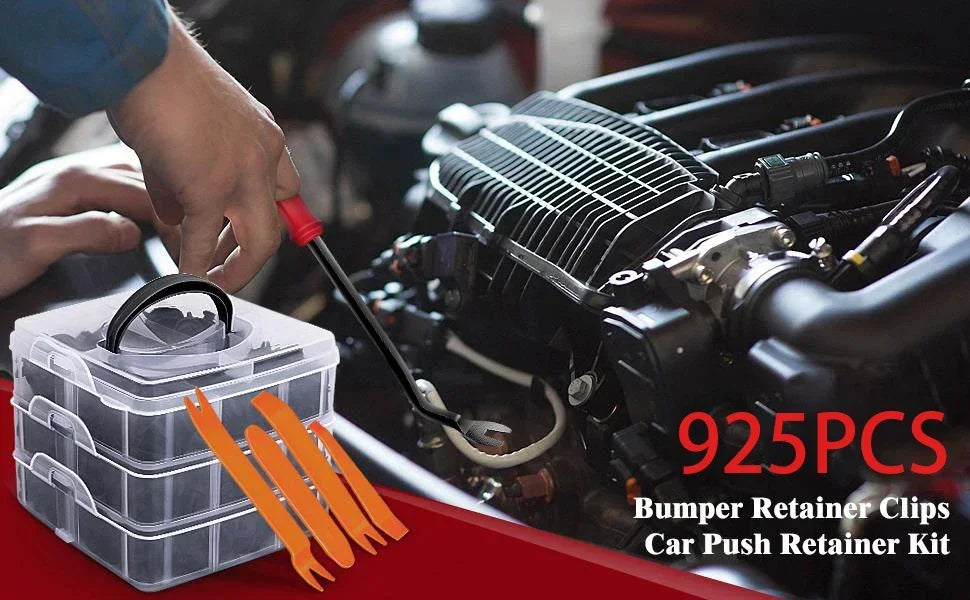 Car Fastener Clip Kit – Push Retainer Pins & Rivets (100 to 925 pcs)
