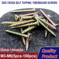 Zinc Phillips Flat Head Chipboard & Fiberboard Screws | M3–M6 | Multiple Lengths