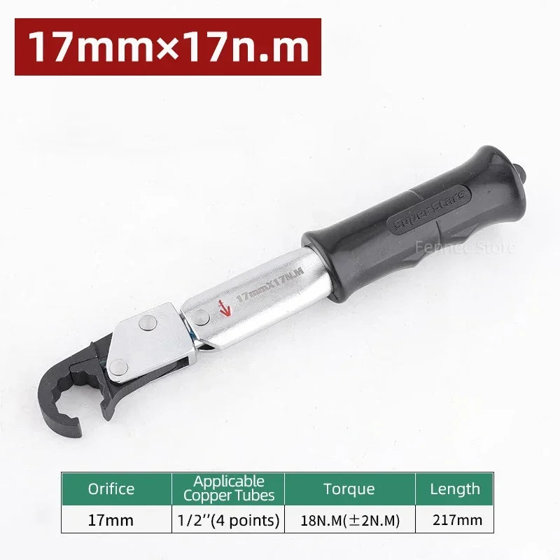 High-Precision Ratchet Torque Wrench Set – Open Type, Air Conditioning & Spark Plug Repair (17–29mm)