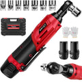 12V Cordless Ratchet Wrench | 3/8" Drive | 2x 1500mAh Batteries & 7 Sockets Included