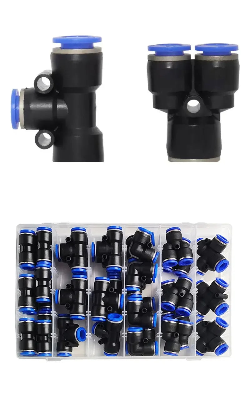 4mm Pneumatic Fittings Kit – 114-Piece Quick-Release Air Hose Connectors (1 or 5 Box)