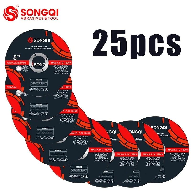 125mm Ultra-Thin Angle Grinder Cutting Discs – Metal & Stainless Steel, 1.2mm (15, 25 or 50 Pack)