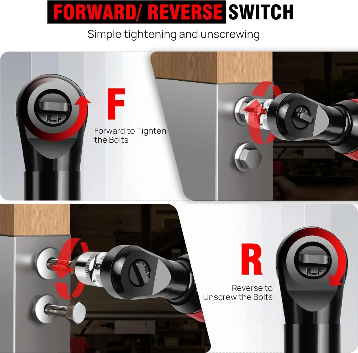12V Cordless Ratchet Wrench | 3/8" Drive | 2x 1500mAh Batteries & 7 Sockets Included