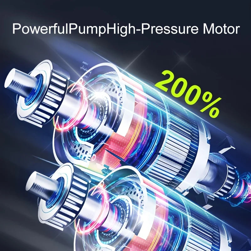 Cordless Portable Tyre Inflator 150PSI – 3x Faster with Digital Gauge for Car, Bike & Motorcycle