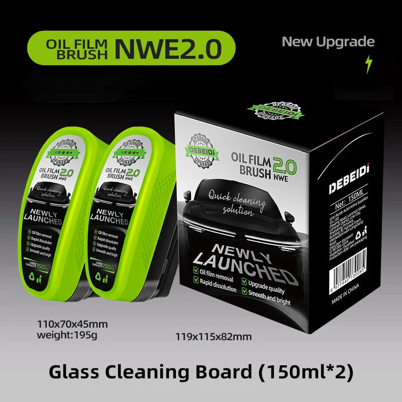 Car Glass Oil Film Remover & Hydrophobic Coating | 150ml | Windshield Cleaner | 1pc or 2pc