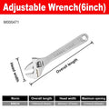 Adjustable Wrench | CR-V Steel | Long Handle Universal Spanner | 6"-12" Sizes