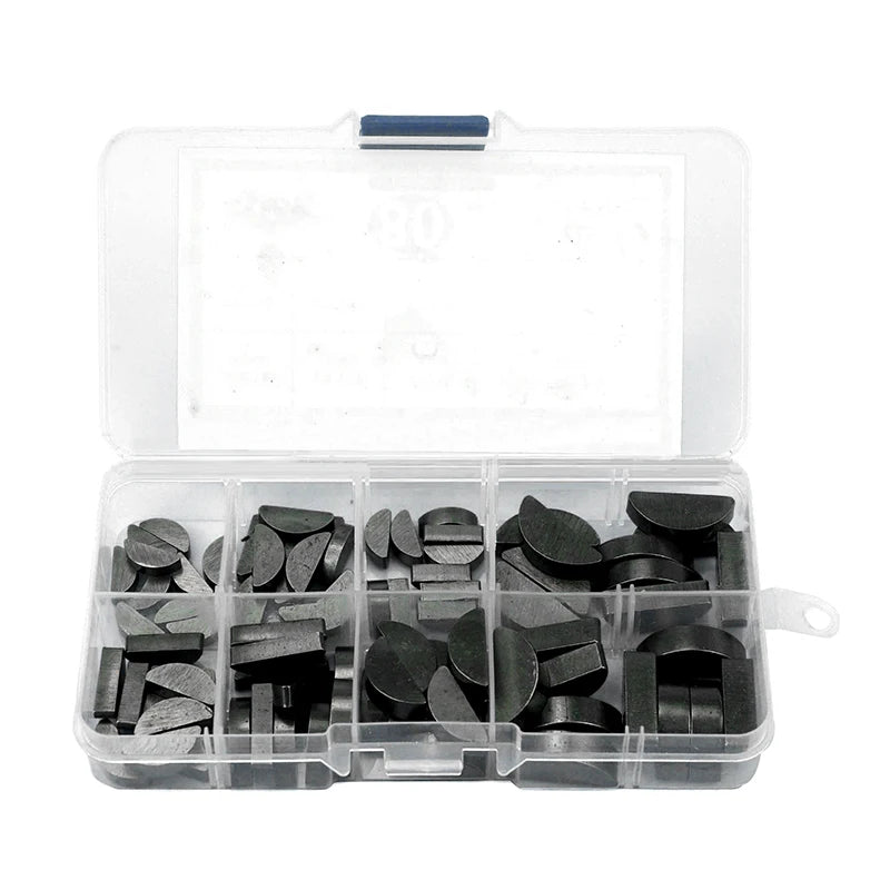 Carbon Steel Parallel Key & Woodruff Key Assortment Kit | M3–M6 | 80pc or 140pc