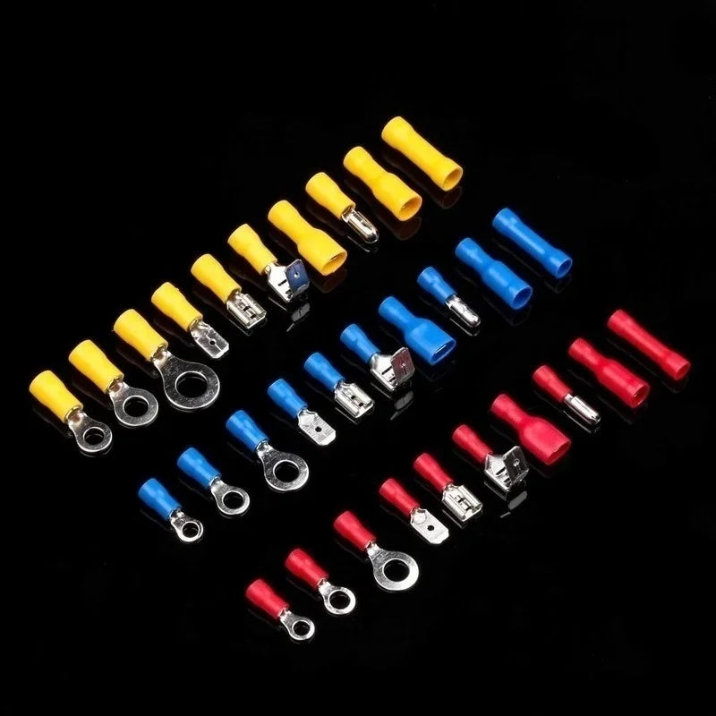 Insulated Wire Connector Kit – Assorted Crimp Terminals & Spade Connectors, 102–480pc