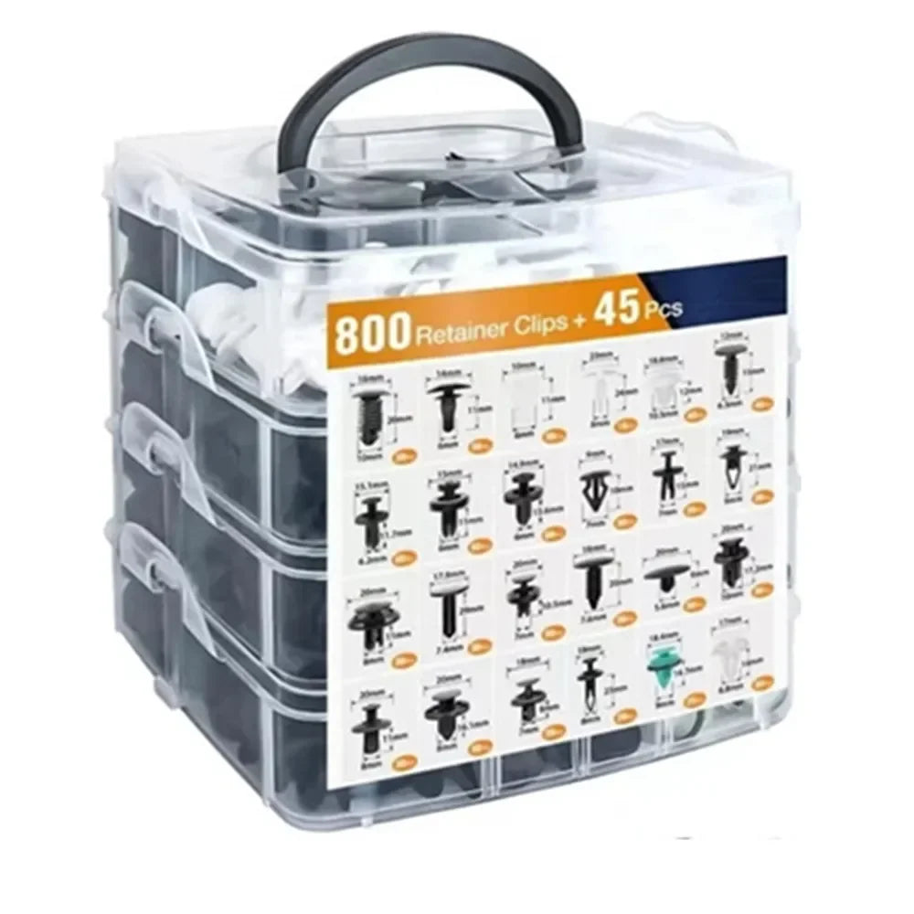 Car Fastener Clip Kit – Push Retainer Pins & Rivets (100 to 925 pcs)