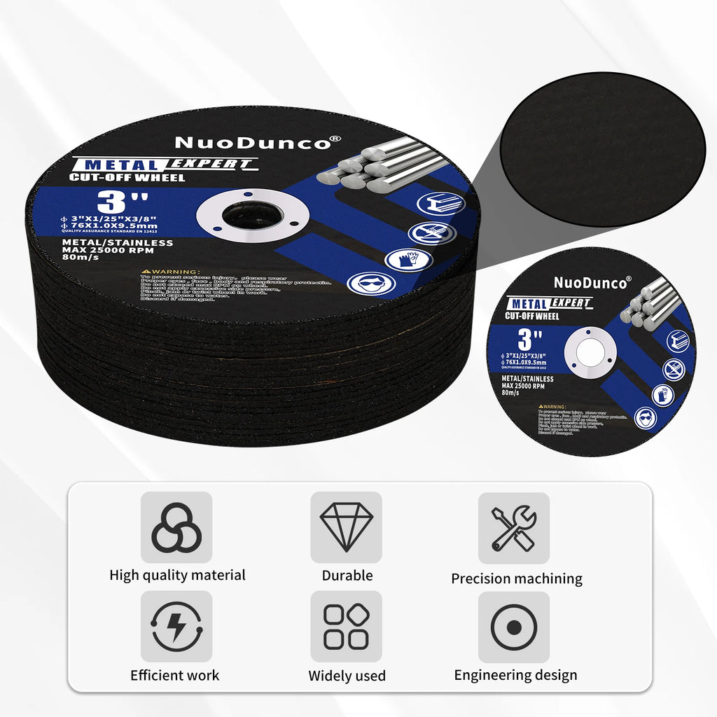 SI FANG 75mm Resin Cutting Discs – 1mm Ultra-Thin Metal Cut-Off Wheels for Angle Grinder (2-100 Pack)