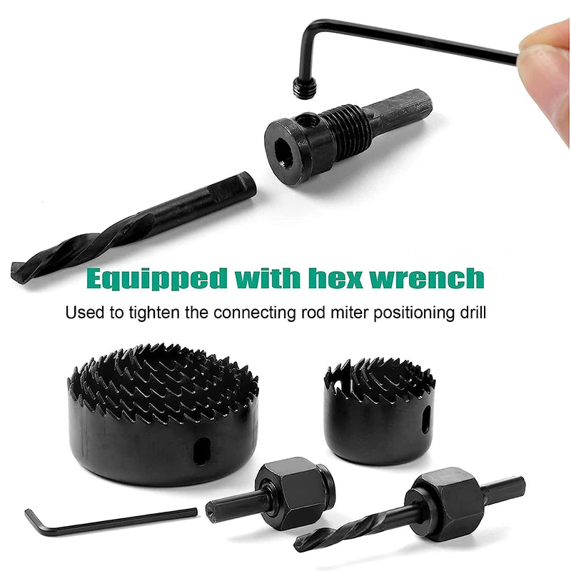 11pc Carbon Steel Hole Saw Set 19–64mm with Case