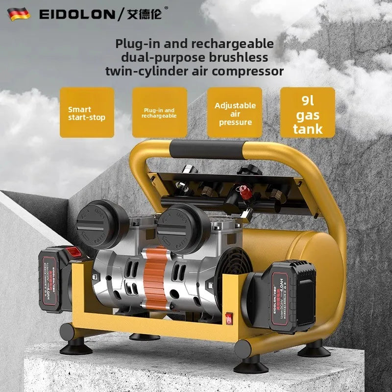 Cordless Lithium Battery Air Compressor | 9L Portable High-Pressure Pump