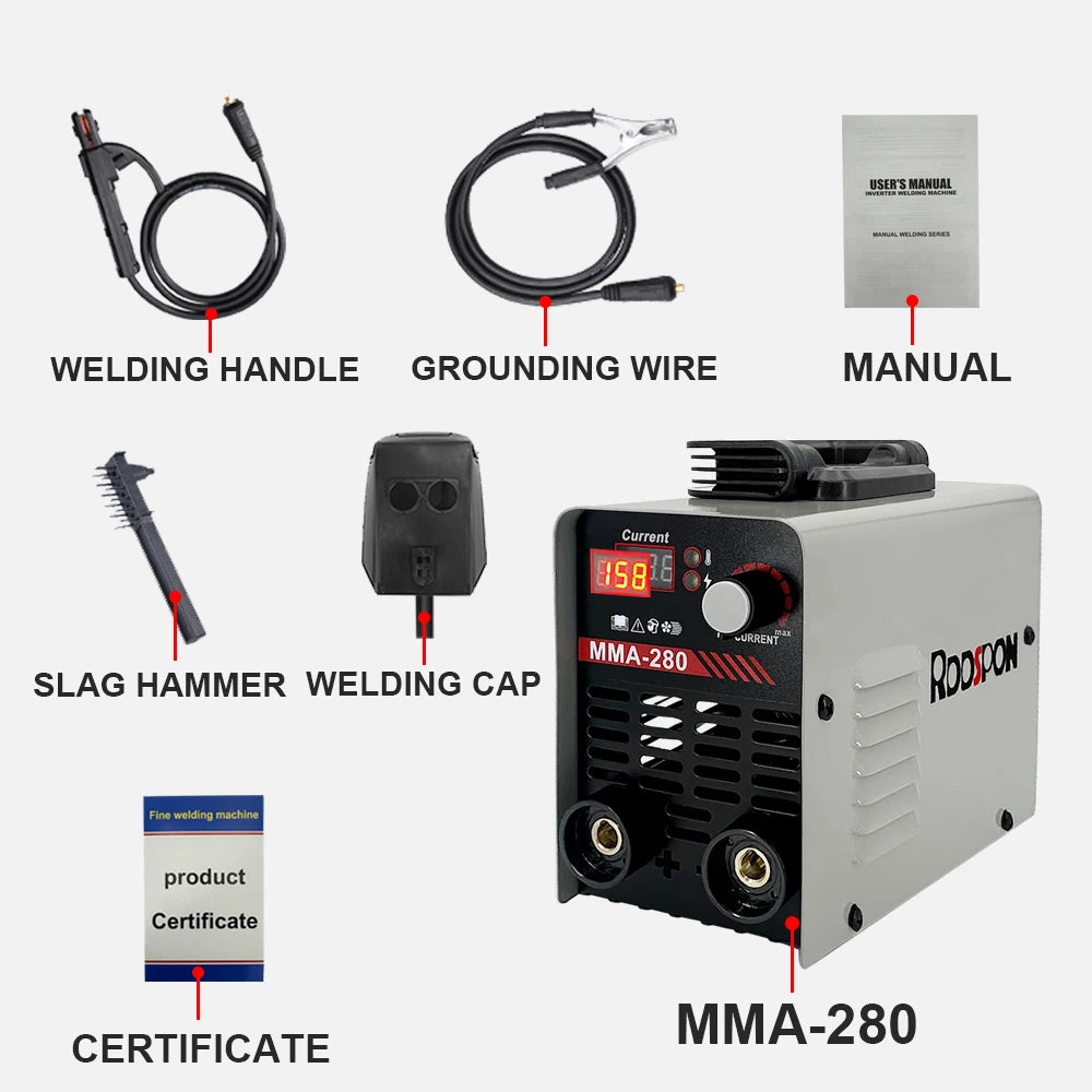 Arc Welder MMA 280A – Portable Inverter MMA Welder 220V