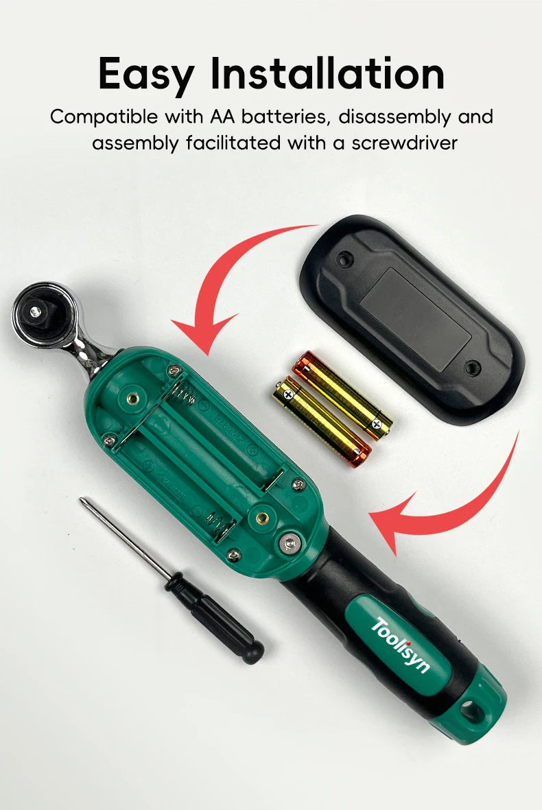 Toolisyn Digital Torque Wrench – 1/4", 3/8" & 1/2" Drive, ±2% Accuracy, 0.3–500N.m (DTW-1)