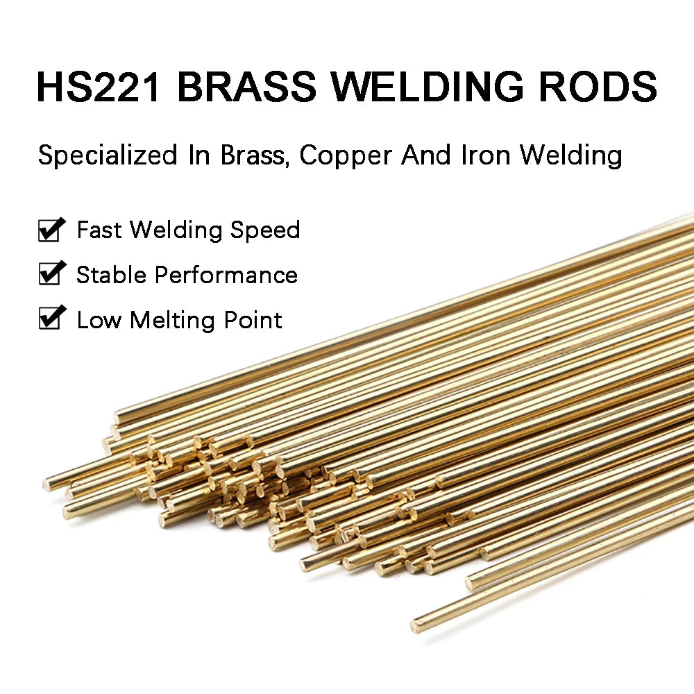 HS221 Brass Brazing Rods - 1.6 to 3.0mm | 5 Metres