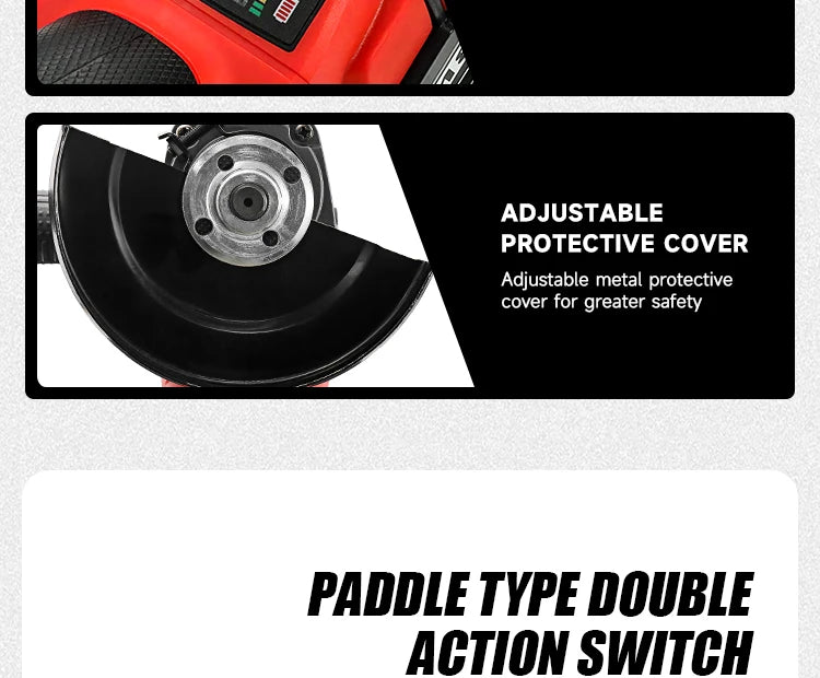 M-WALK 18V Brushless Angle Grinder – 8500RPM, 100mm or 125mm, Milwaukee M18 Compatible (Tool Only)