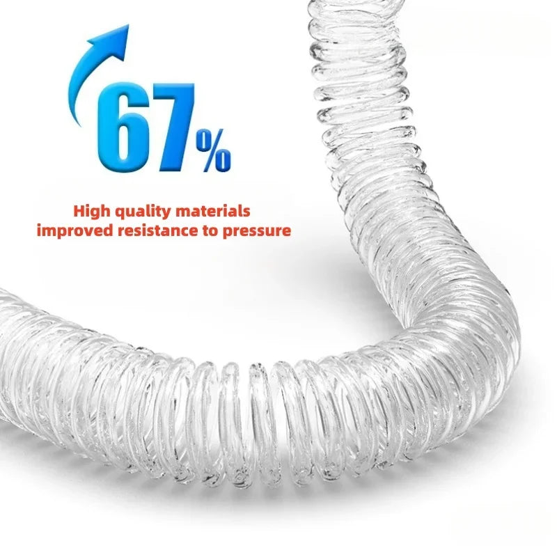 PU Spring Spiral Air Hose with Fittings – 6/9/12/15M Flexible Pneumatic Compressor Hose