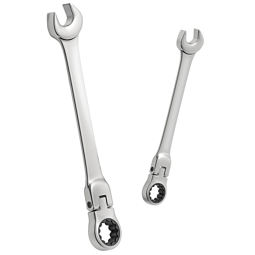 WOZOBUY Flex-Head Ratchet Wrench Set – 6-22mm Chrome Vanadium 72-Tooth with Canvas Bag