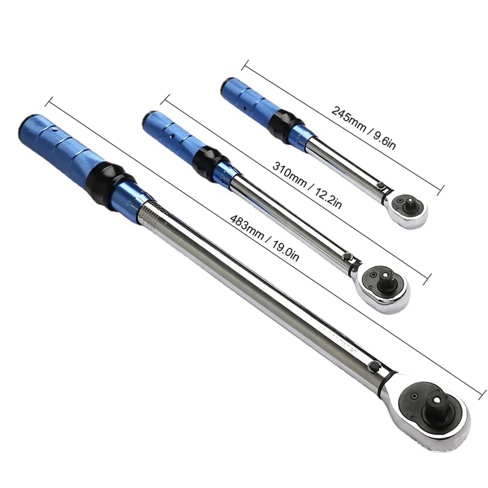 Realmote Bidirectional Ratchet Torque Wrench – 1/4", 3/8" & 1/2" Drive, ±3% Precision, CR-V Steel