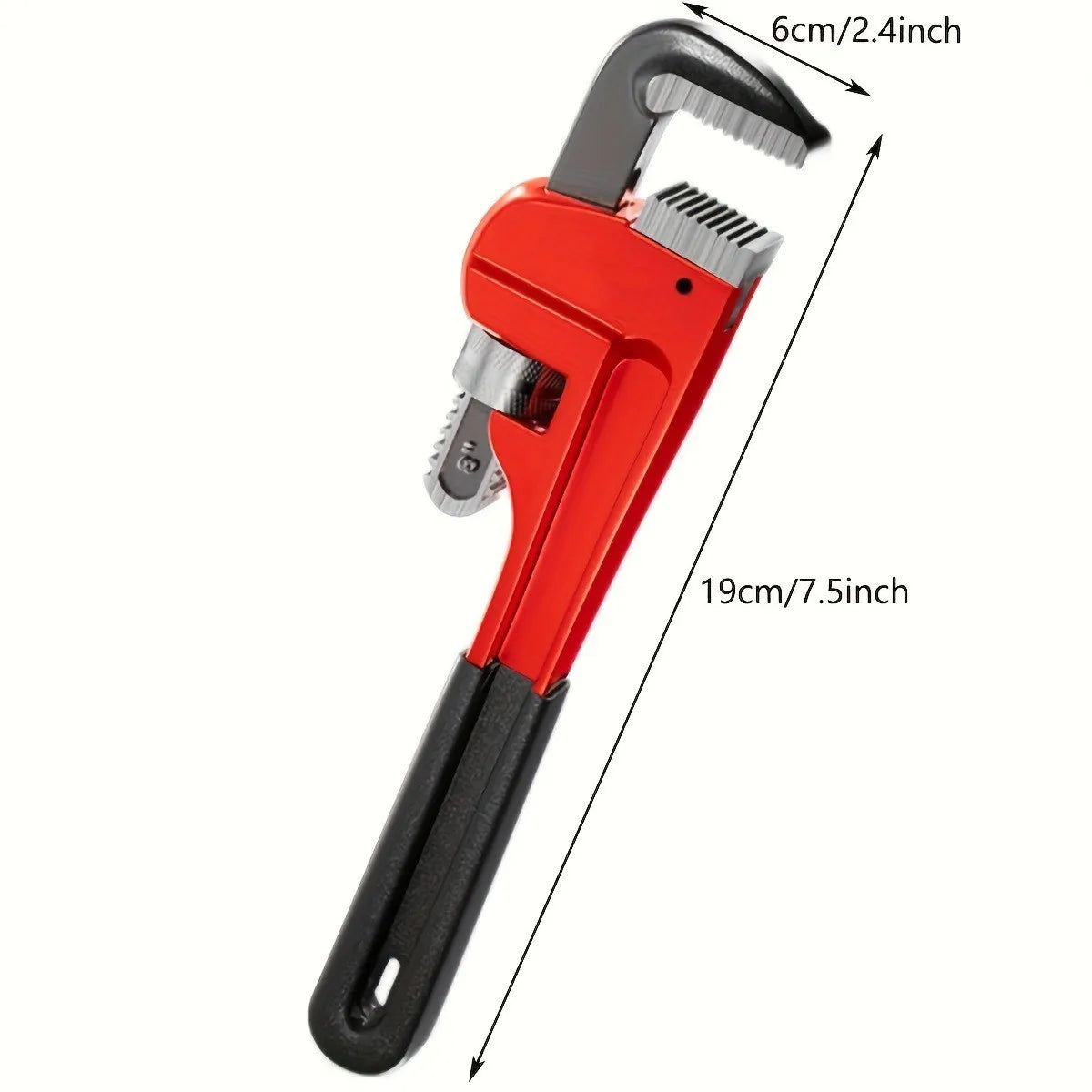 Heavy-Duty Adjustable Pipe Wrench – Heat Treated Steel, 8", 10" or 12"