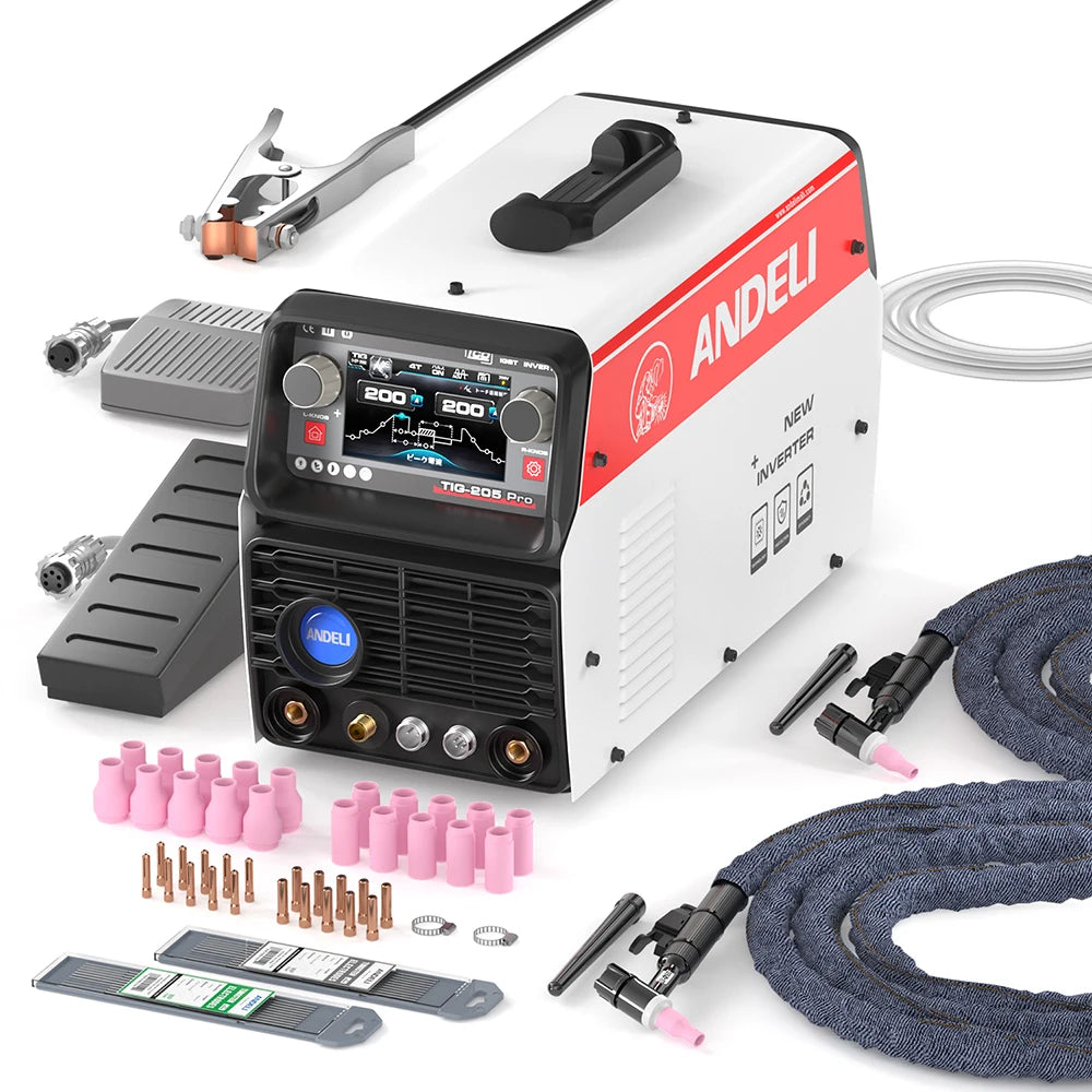 ANDELI TIG-205PRO 200A AC/DC Multiprocess TIG Welder with Pulse