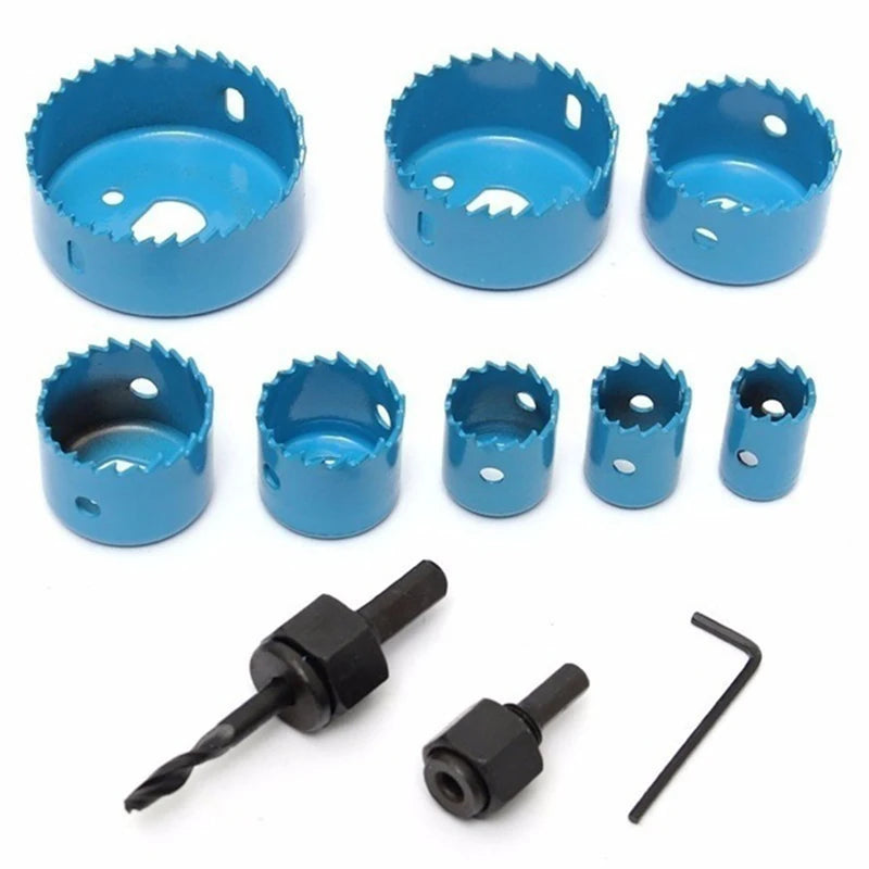 11pc Carbon Steel Hole Saw Set 19–64mm with Case